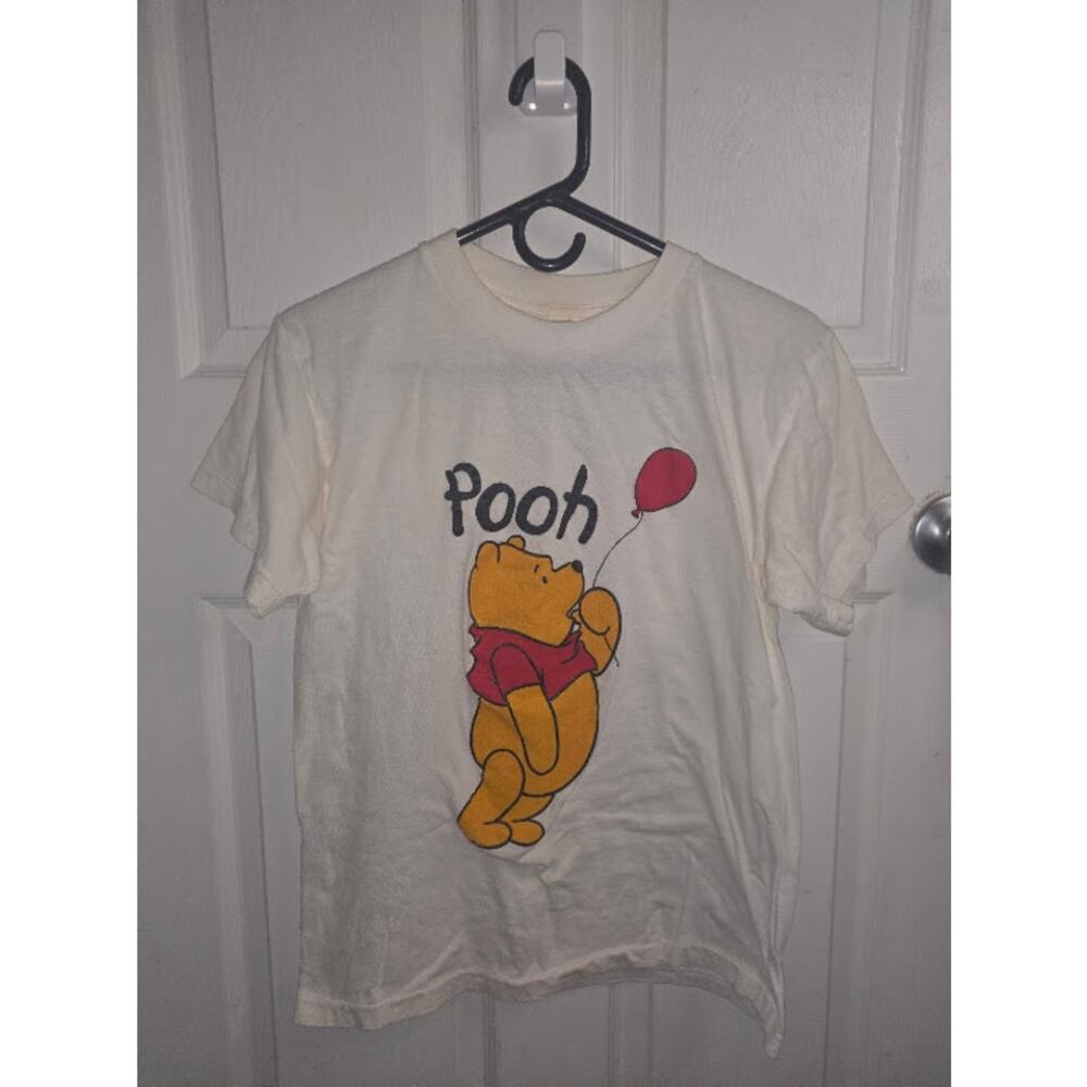 Vintage 90s Winnie the Pooh Red Balloon Graphic Tee Shirt Single Stitch Size Med